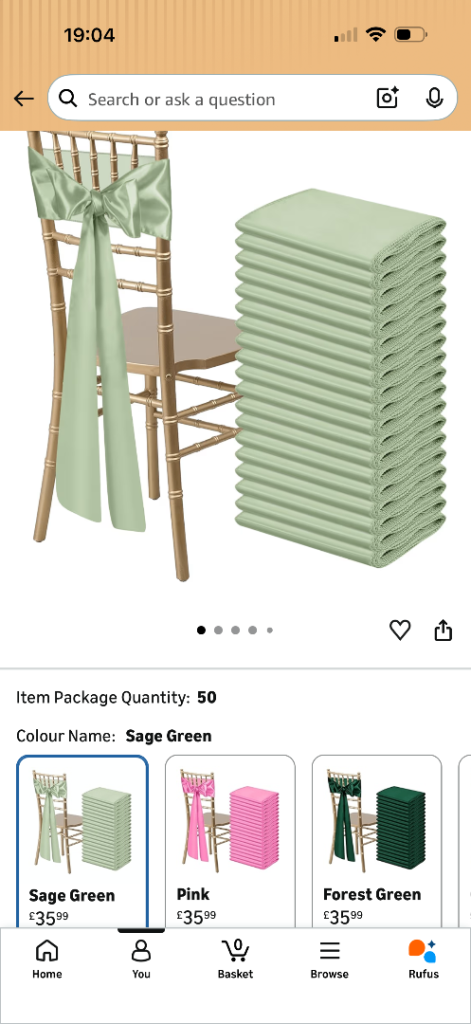 50 sage green chair bows