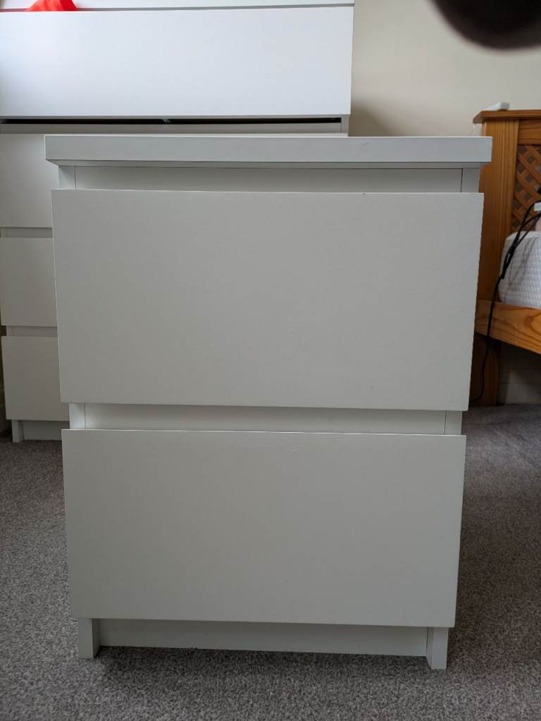 2x IKEA MALM Chest of 2 drawers / bedside table