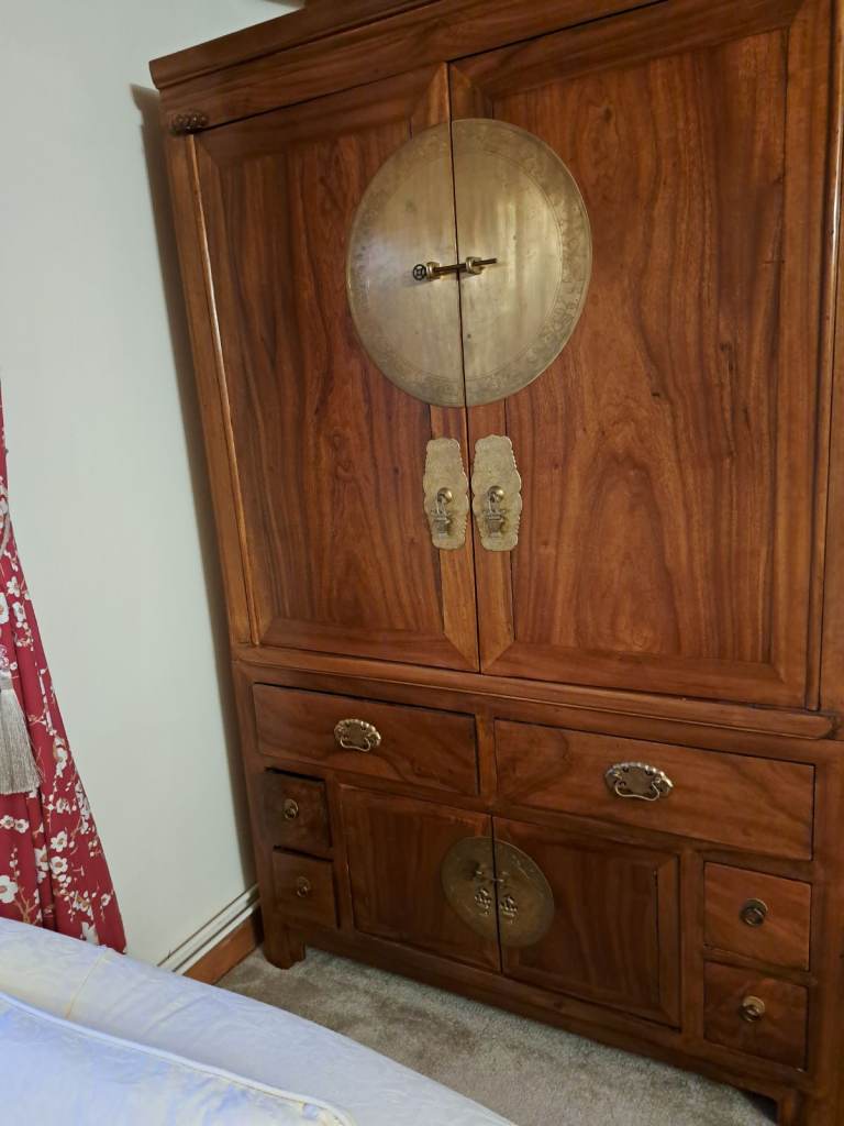 Solid teak cabinet/wardrobe/ tv cabinet