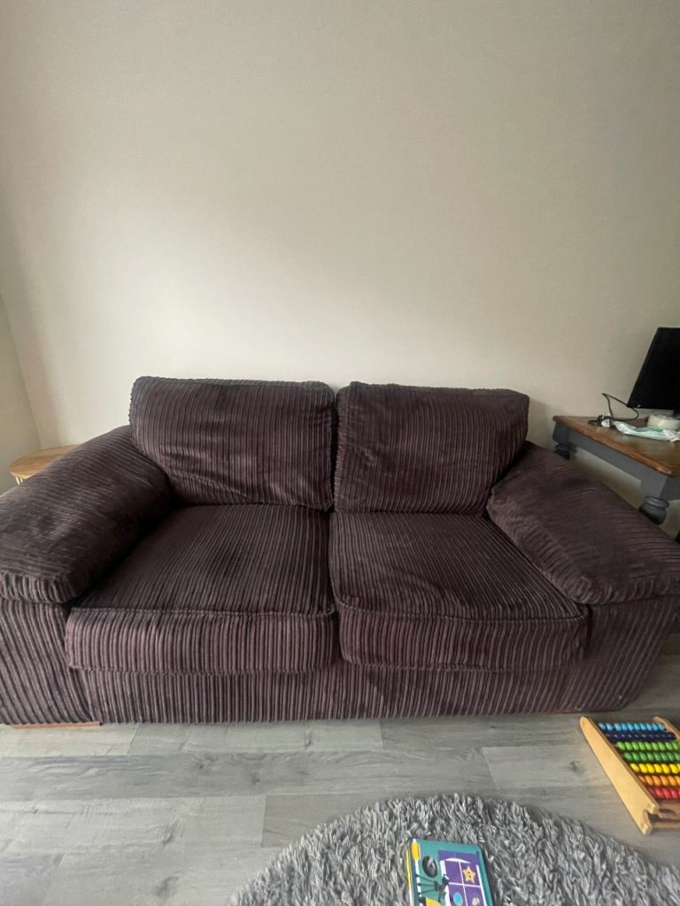 Brown 2 seater sofa 