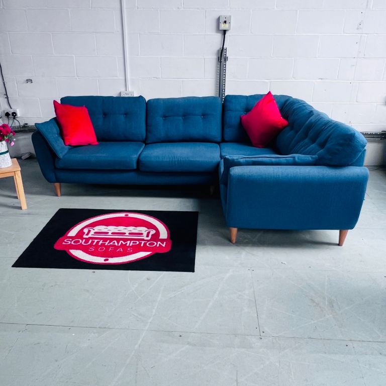 French Connection x DFS Zinc Teal Corner Sofa 🛋️ Delivery Available