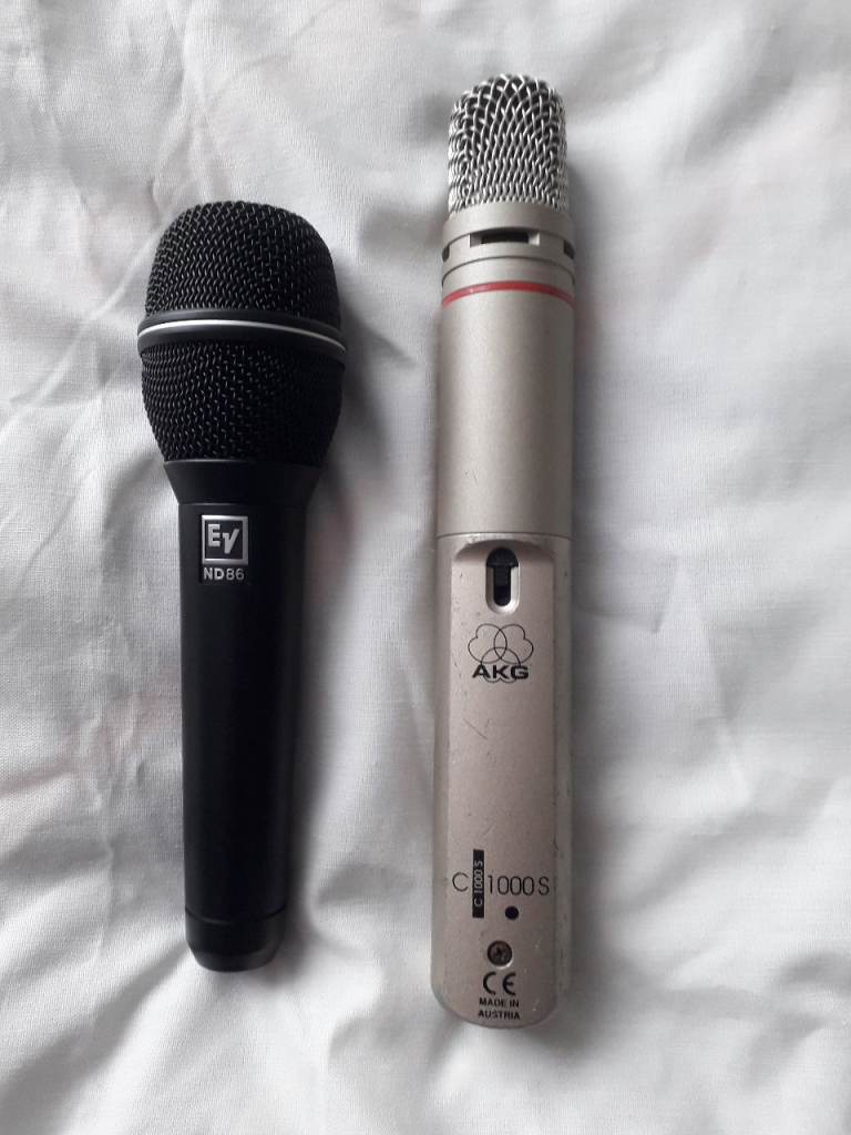 EV  and  AKG  studio microphones