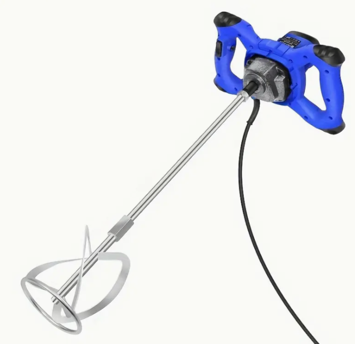 2600W Handheld Paddle Mixer Concrete Mixer, Portable Concrete Cement Mixer Adjustable 6 Speed