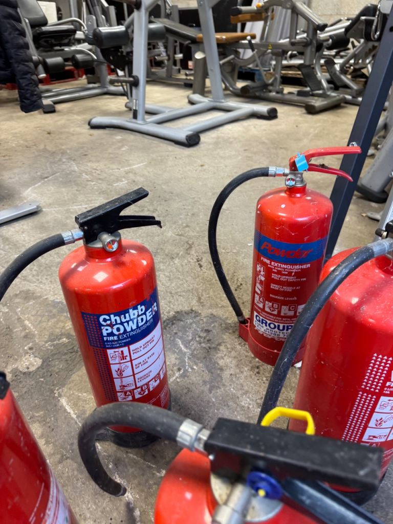 FIRE EXTINGUISHERS HEALTH AND SAFTEY WATER GAS PLASTIC