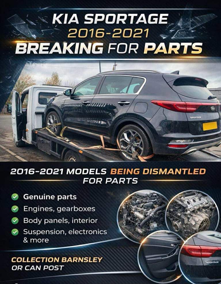 Cars Breaking for Parts – Kia Sportage, BMW 525d, Discovery 4, Crafter & More