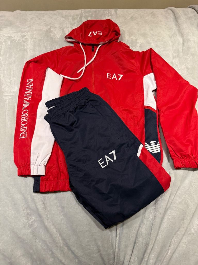 EA7 Emporio Armani Tracksuit - Red/Navy,  New