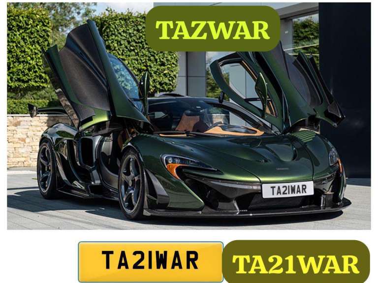 Tazwar number plate