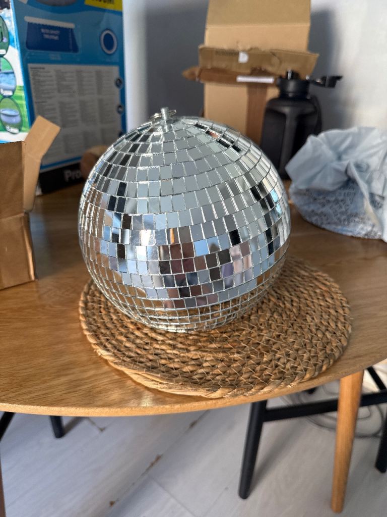 Large Silver Disco Ball - Good Condition