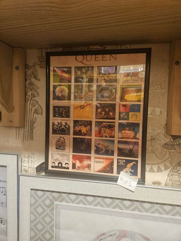 Queen Themed Framed Posters - Various Designs, Good Condition