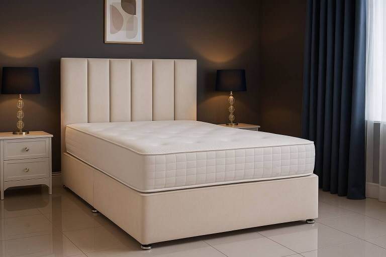 Divan Beds with Headboard & Mattress – All Sizes Available, Free Next Day Delivery, Best Prices