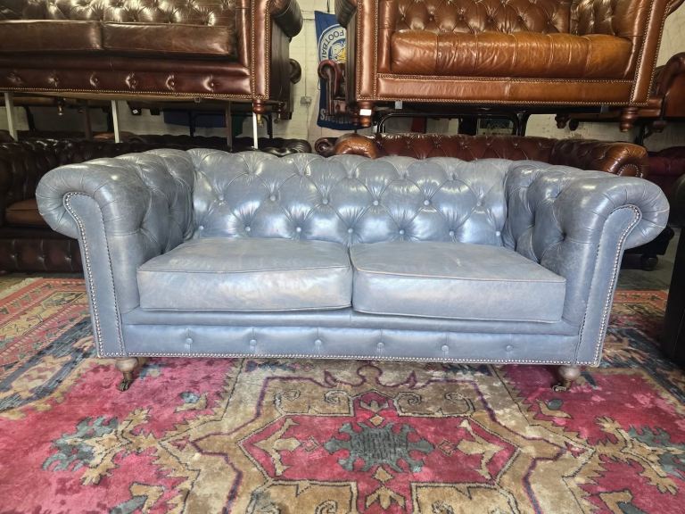 Halo Aged Grey Chesterfield 2.5 Seater Sofa 