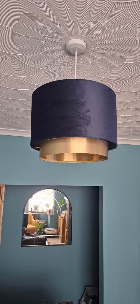 Dunelm Nesa Two Tier Velvet Lamp Shade