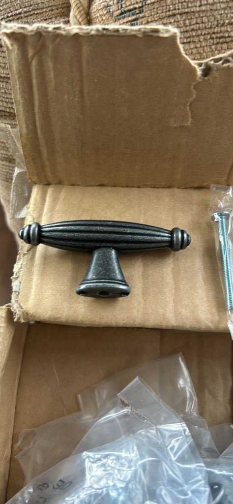 Pewter Plated T Bar Kitchen Door Handles