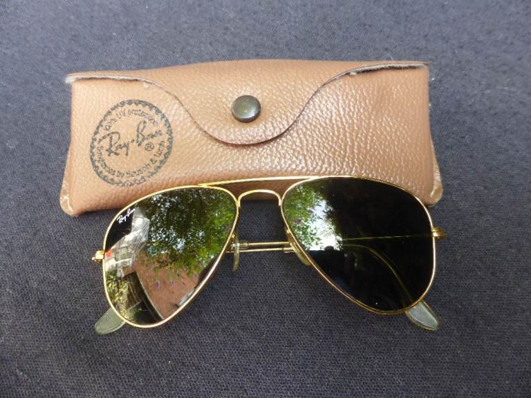 !!Rare!! 80/90’s Bausch Lomb Ray-Ban B&L Aviator Sunglasses !!Rare Small Size!! 52[]14 Original Case