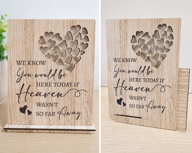 Wooden Memorial Plaque - 'Heaven So Far Away' Home Decor