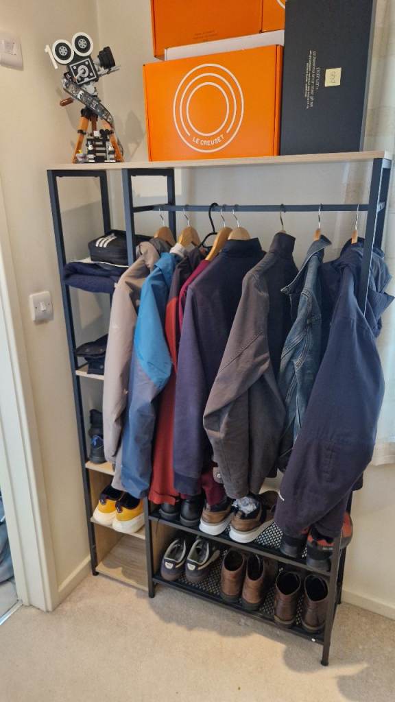 Industrial Clothes Rack / Hallway Storage Unit – Already Assembled