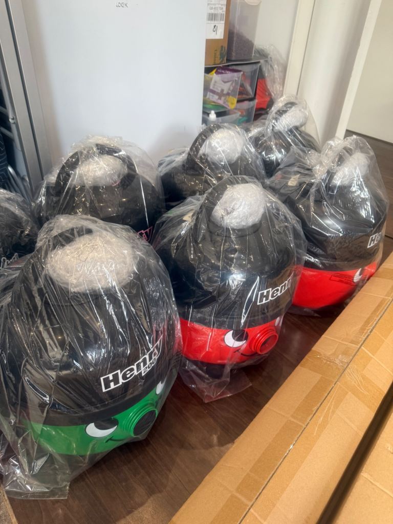 Henry cylinder vacuum cleaners + warranty 