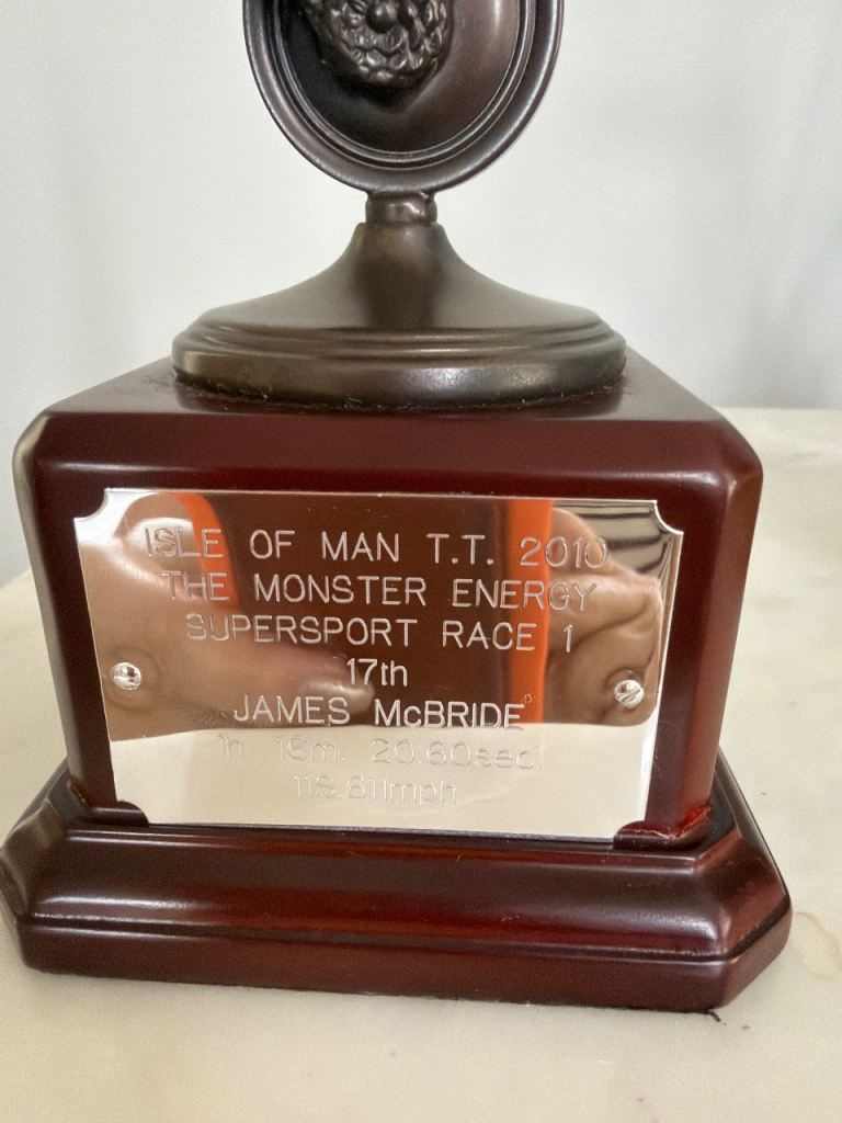 Isle of Man TT bronze replica trophy