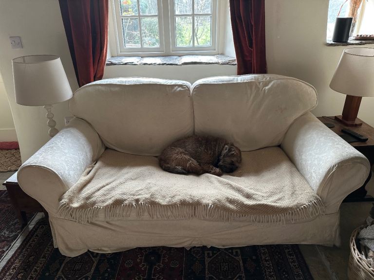 Cream sofa bed 