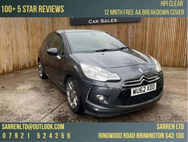2012 Citroen DS3 1.6 THP Ultra Prestige Euro 5 3dr HATCHBACK Petrol Manual