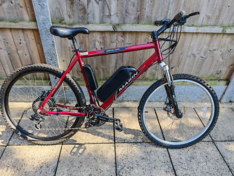 Electric bike, large battery, new hub motor ,Marin premium quality mountain bike