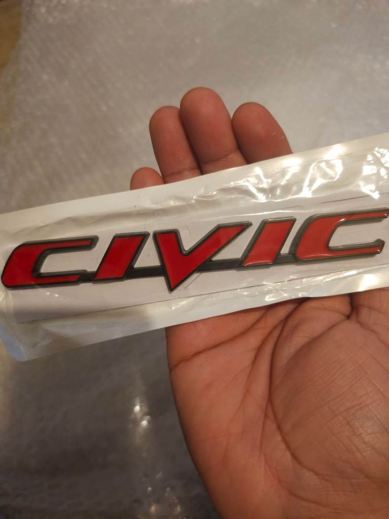 Honda Red Civic Badge - RARE 