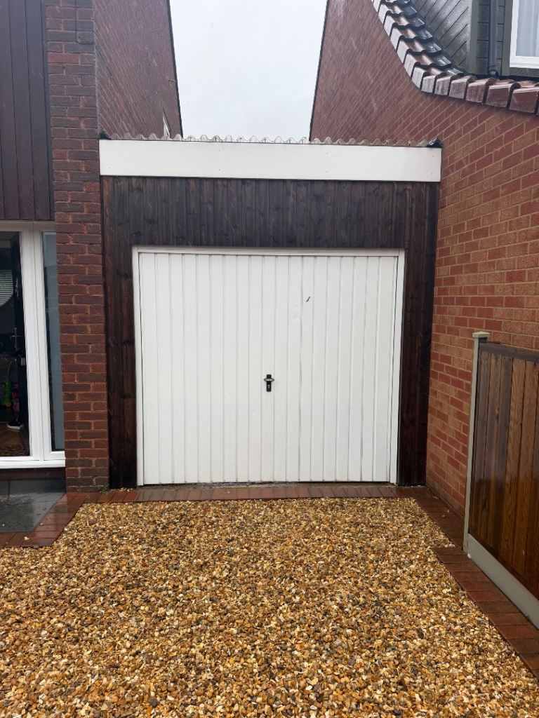 White Garage Door – Good Condition, Fully Functional