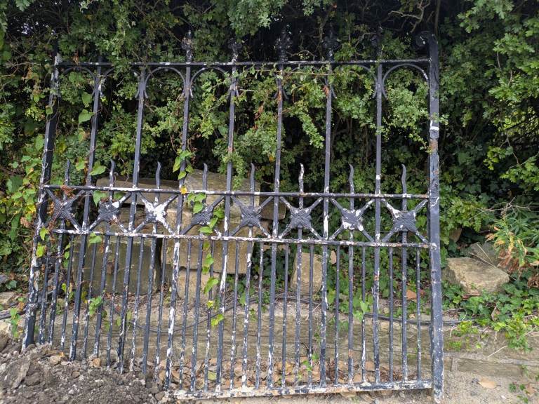 Wrought Iron Assymetric Gates-Large calibre, extremely heavey