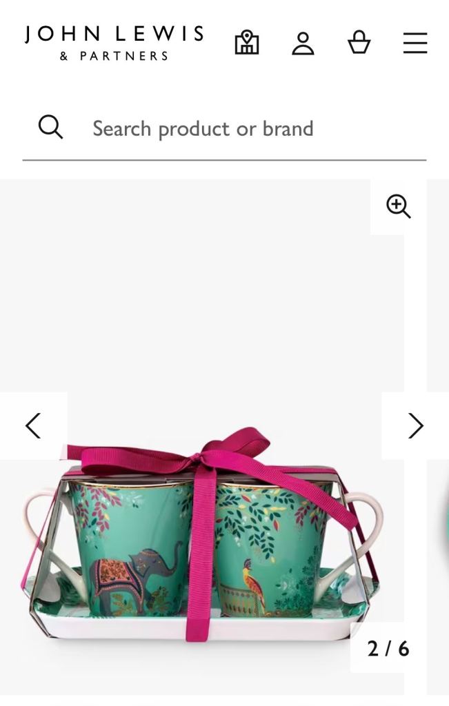 Sara Miller India Elephant Oasis Mug & Tray Set –  