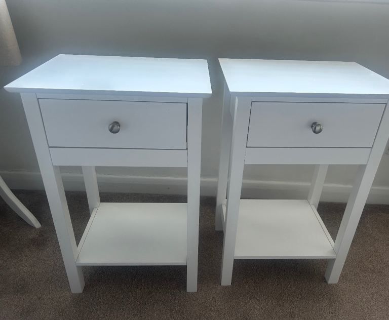 White Bedside Tables - As Good As New