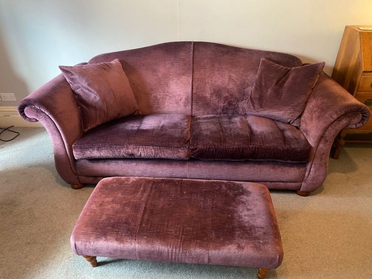 Laura Ashley sofa and footstool 