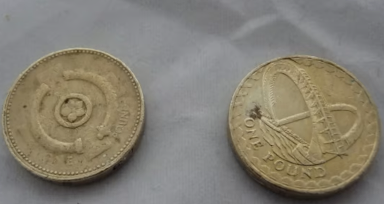 2 x £1 Pound Coins Gateshead Millennium Bridge & Celtic cross with Flower