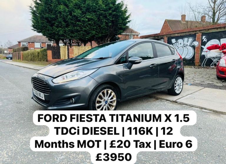 FORD FIESTA TITANIUM X 1.5 TDCi DIESEL | 116K | 12 Months MOT | £20 Tax | Euro 6 | 5 Door 