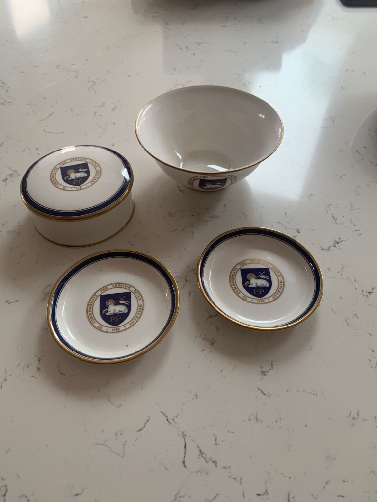 Spode fine bone china pieces. Preston Guild 1992