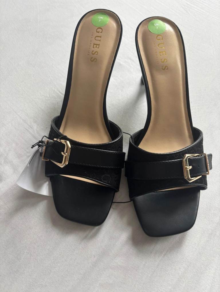 GUESS Kitten Heels Black, UK Size 7, New with Tags