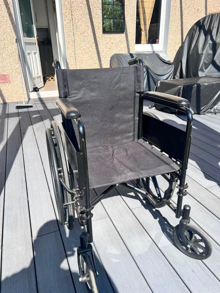 Manual Wheelchair – Black, Good Condition