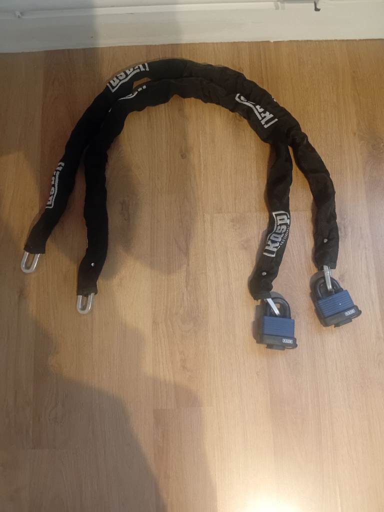 2x Heavy-duty Motorbike chain security 