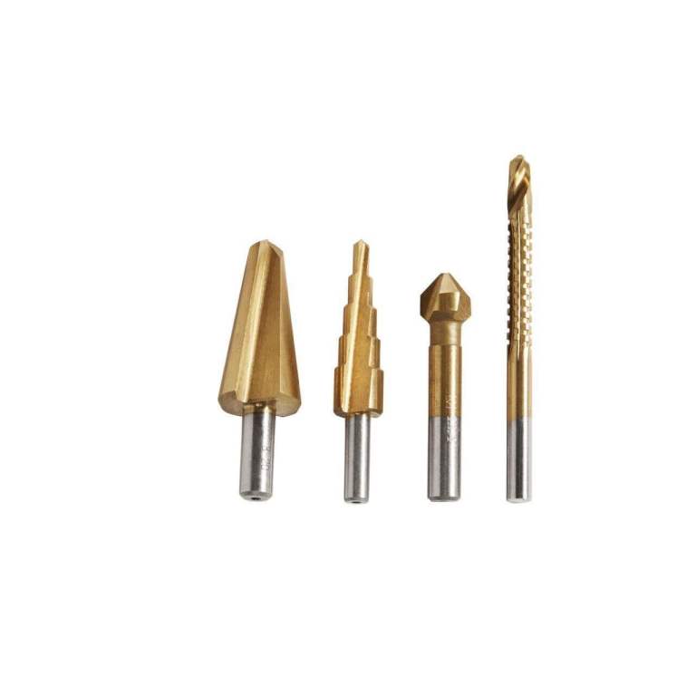 Brand New Parkside Multifunction Drill Bits - 4 Pieces Set - For Wood & Metal