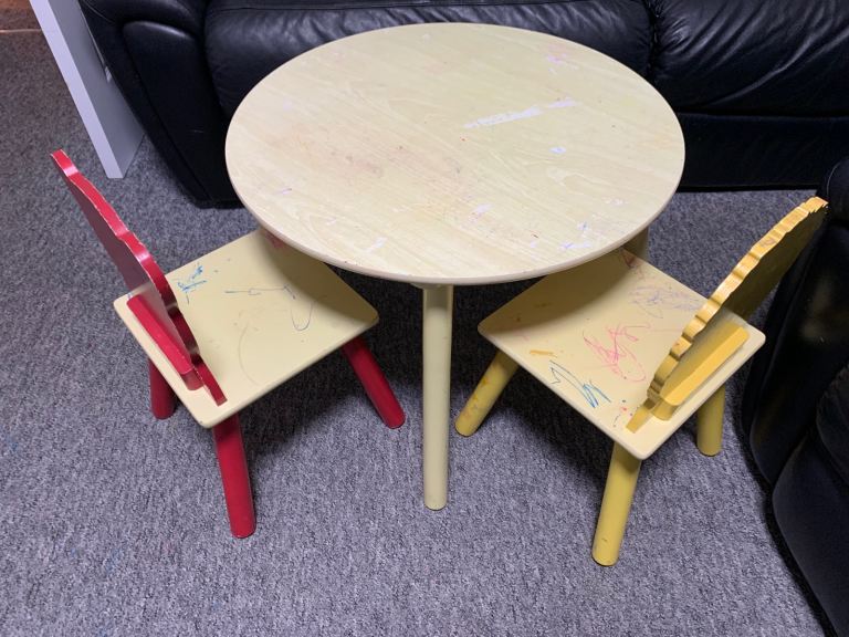 Liberty House Kids Toddler Baby Toys Jungle Lion Round Table & 2 Chairs RRP £65