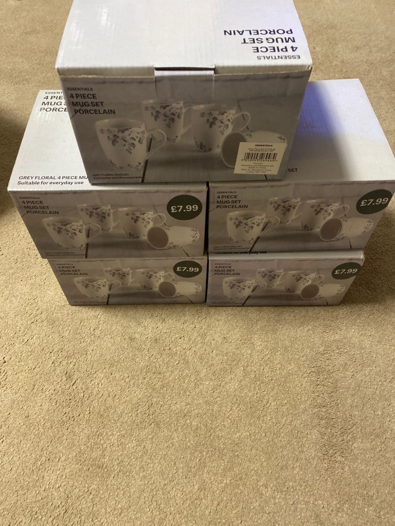 20 mug set porcelain 
