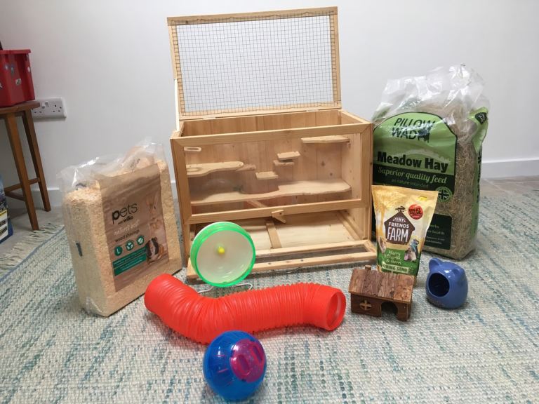 Dwarf Hamster Cage and accessories