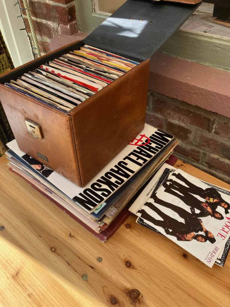 Free - Vinyl Record Collection with Leatherette Storage Box