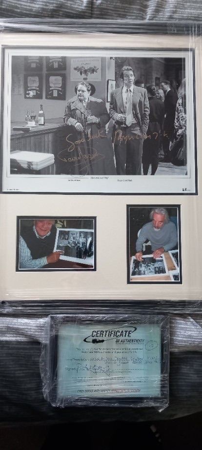 David Jason and Roger Lloyd signed pics 