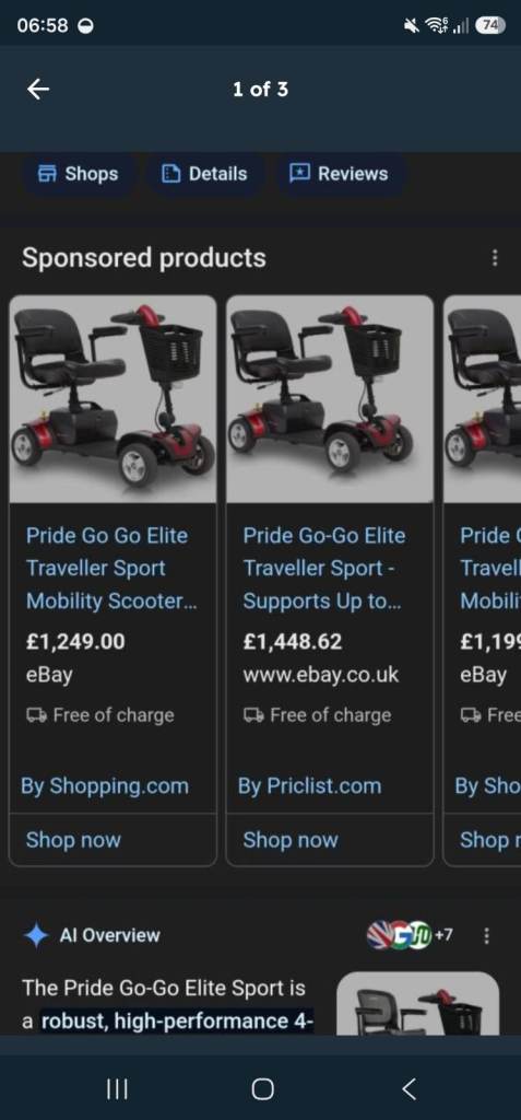 Pride Go-Go Elite Traveller Sport Mobility Scooter – Red