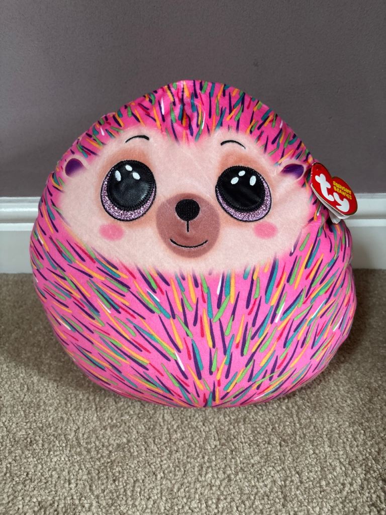 Ty Squish-a-Boos Pink Hedgehog Plush Toy – As Good As New