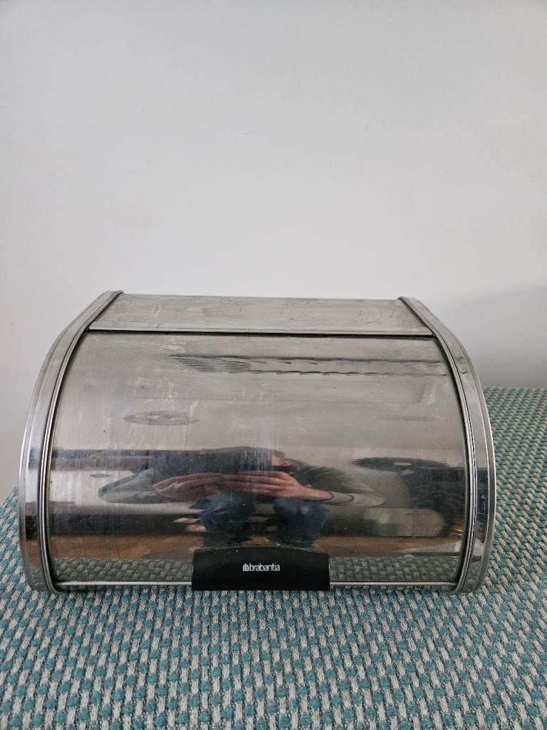 Metal Bread Bins - Silver Colour, Good Condition