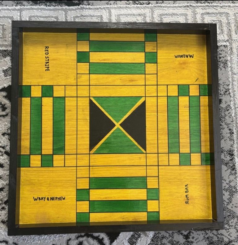 Ludi/ ludo board large handmade Jamaican drinks 