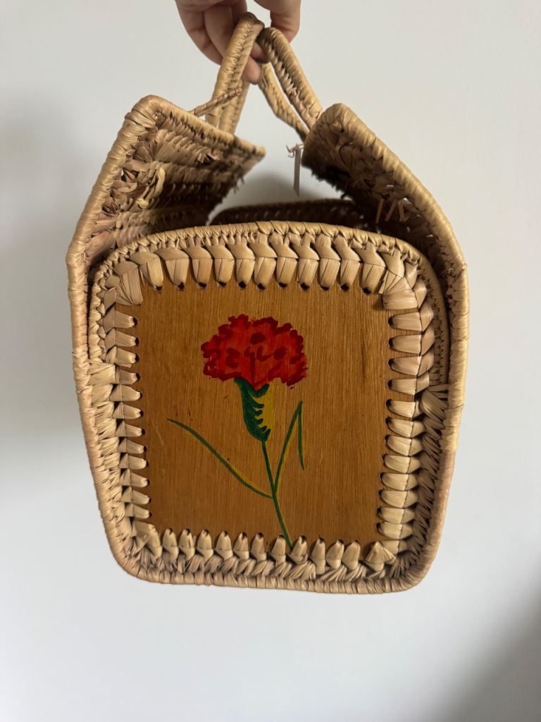 Vintage rattan basket
