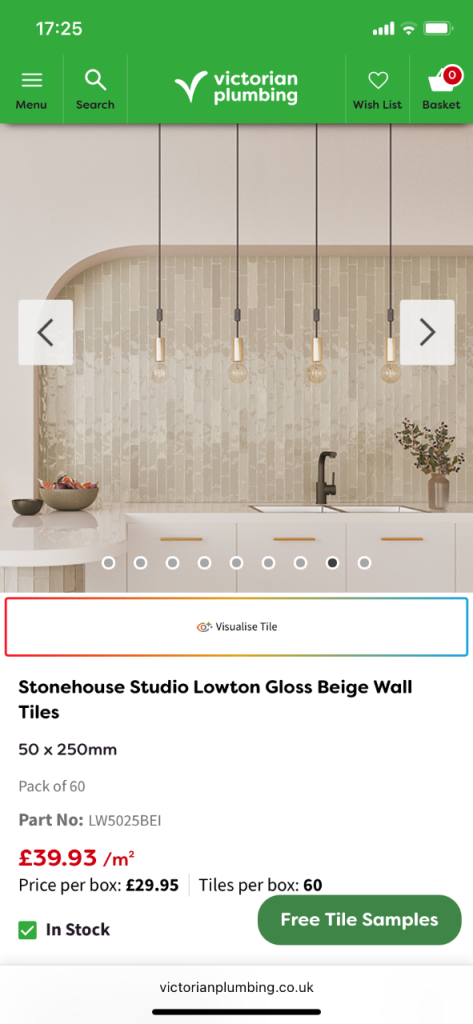 Metro style gloss beige mix wall tiles