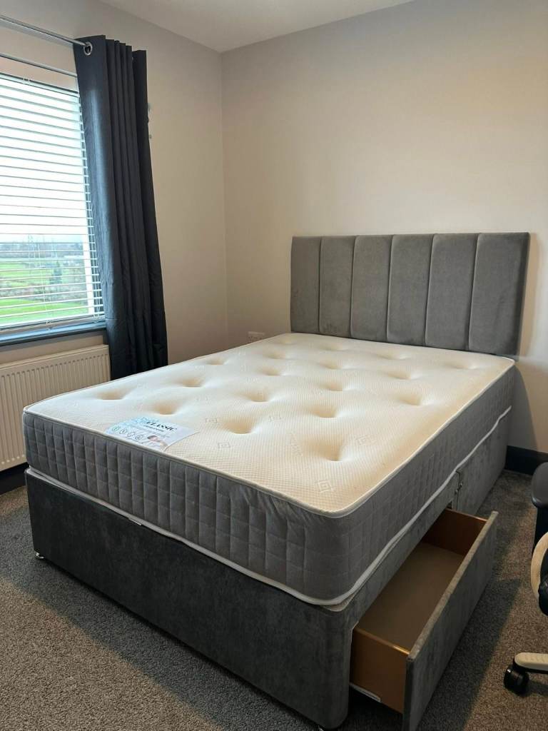 New DOUBLE Divan Bed Base With Mattress Brand New ~ Same Day Delivery order Now C O D ~ 🚚🚛